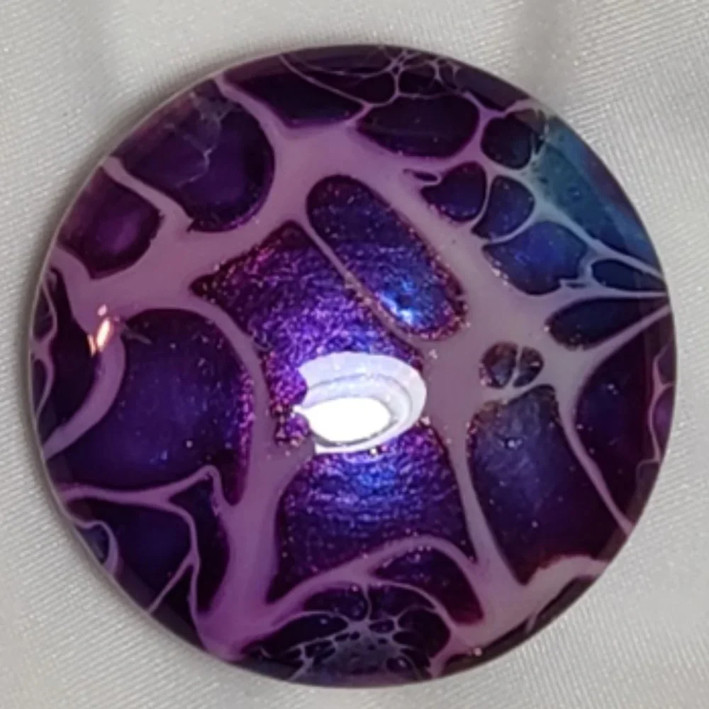 Hand Crafted Cabinet Door Knobs Hand Painted Purple Pink Blue White Wooden